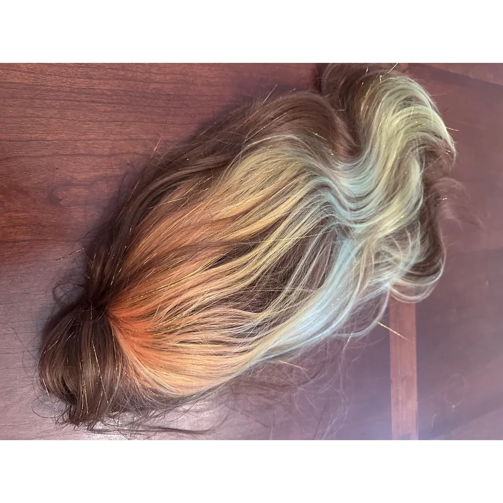 Long Auburn Copper Brown Wavy Lace Front Wig Tinsel - CSC Chelsey Smith Style